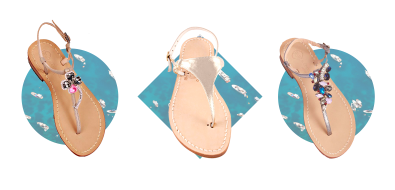 Luxury to wear with the precious Made in Capri sandals with jewels 